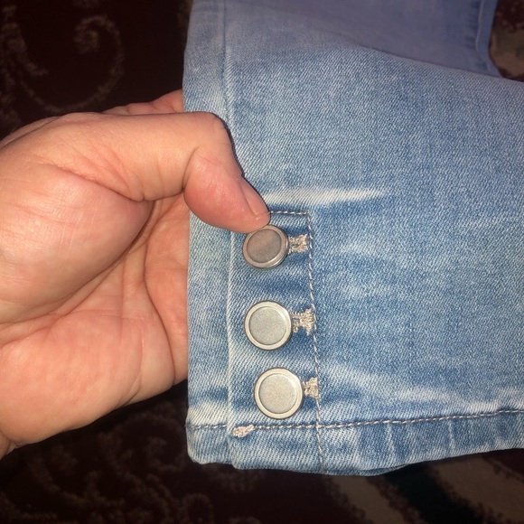 One 5 One Ankle Cropped Jeans with Slim Fit buttons bottom-size16-summertime - Picture 2 of 10